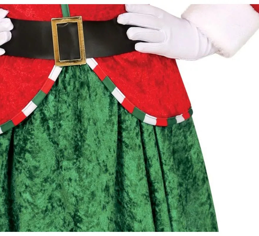 Translation missing: pt-PT.Disfraz de Elfa Ayudante de Santa con gorro para niña