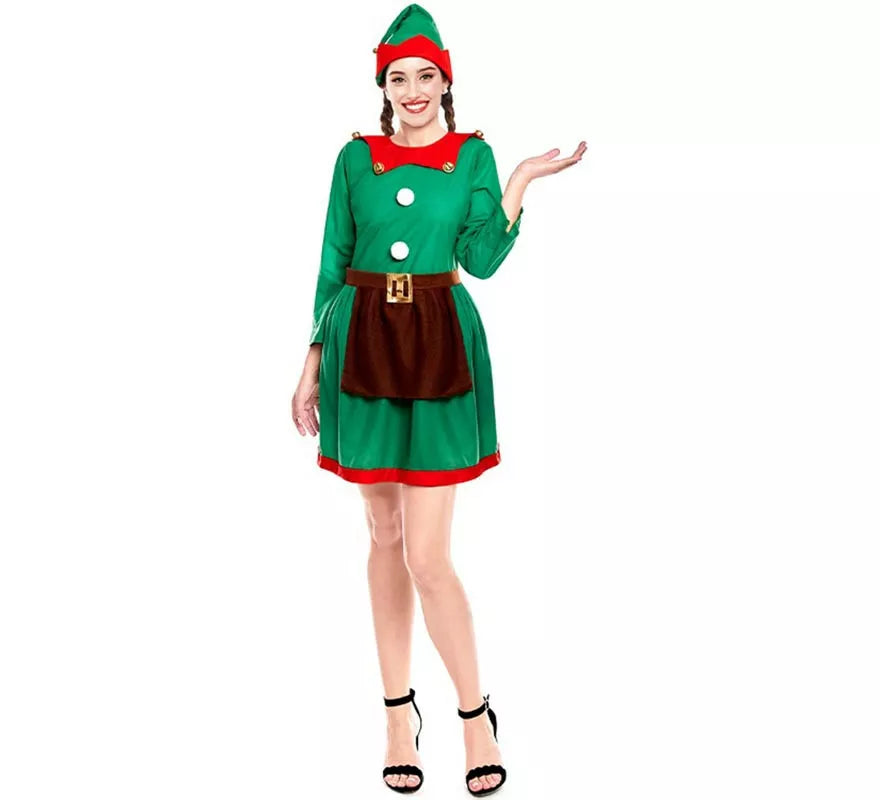 Translation missing: pt-PT.Disfraz de Elfa de Navidad Ayudante de Papá Noel para mujer