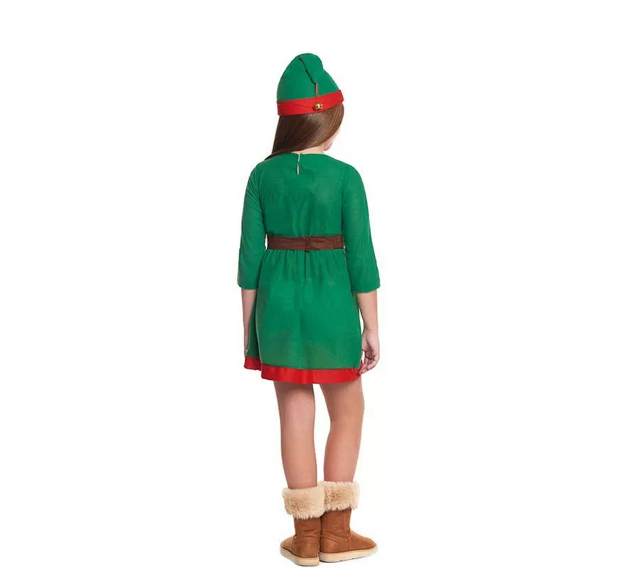 Translation missing: pt-PT.Disfraz de Elfa de Navidad Ayudante de Papá Noel para niña