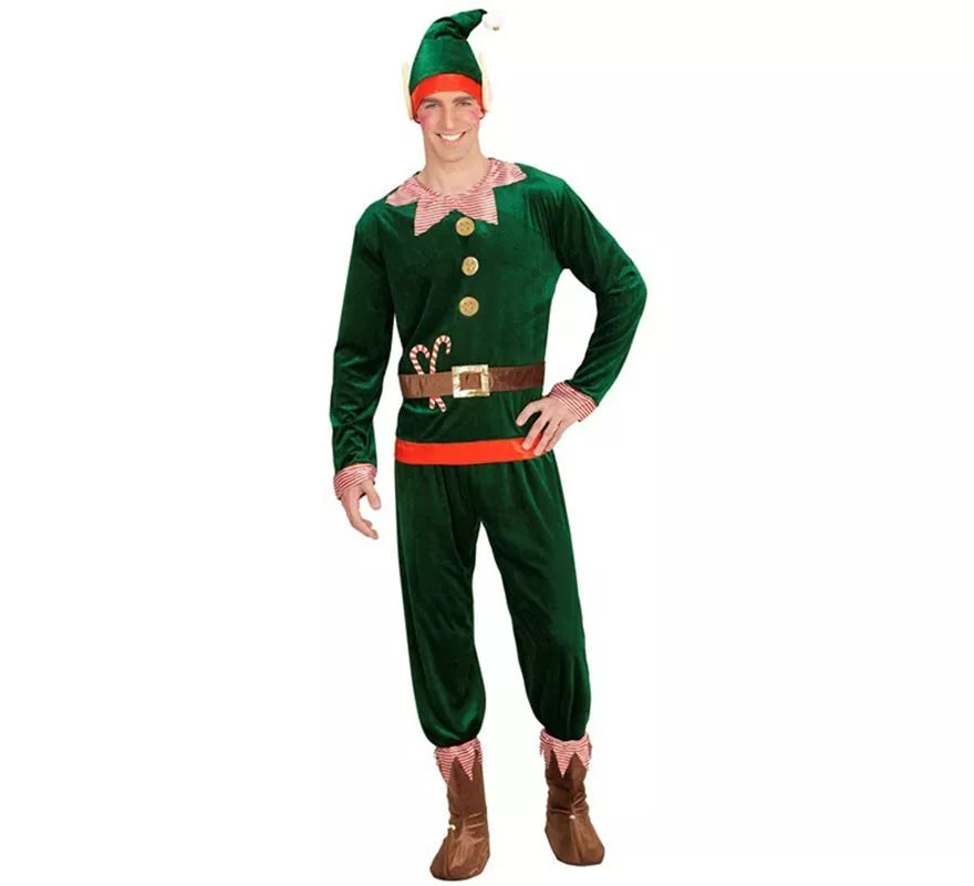 Translation missing: pt-PT.Disfraz de Elfo Ayudante de Papá Noel para hombre