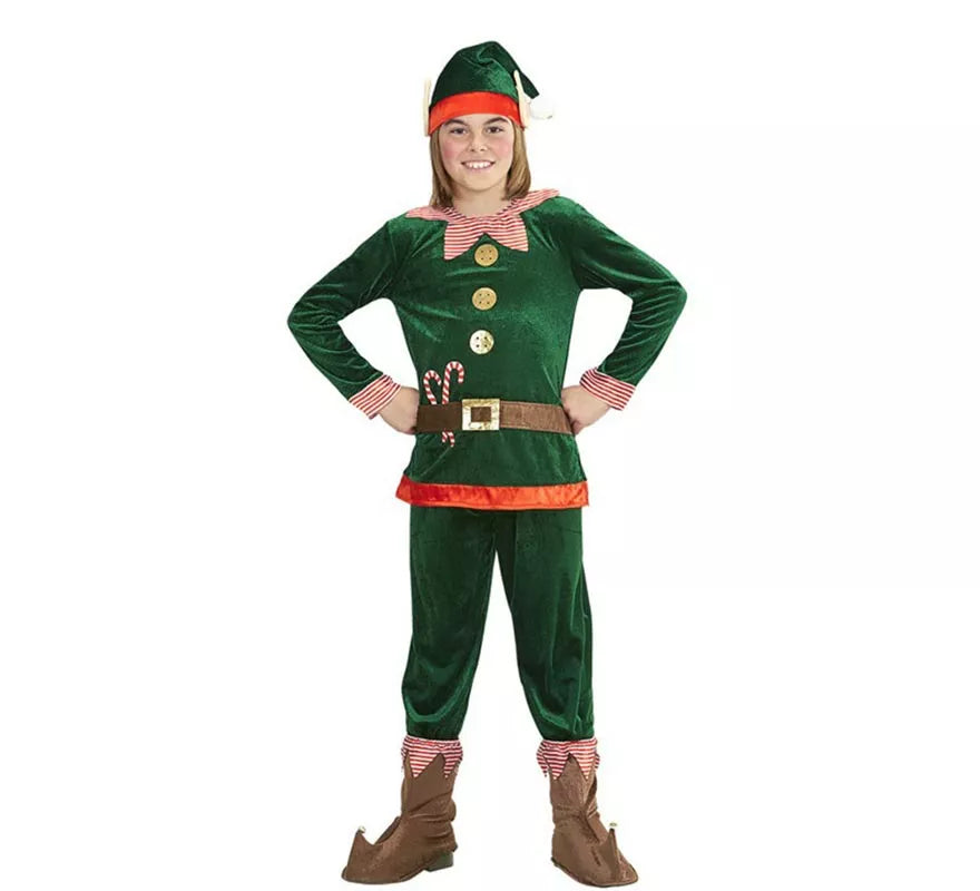 Translation missing: pt-PT.Disfraz de Elfo Ayudante de Papá Noel para niño
