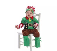 Fato de ajudante de Papai Noel elfo para bebês