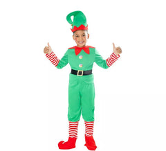 Fantasia de Elfo Ajudante do Papai Noel com Chapéu para Criança