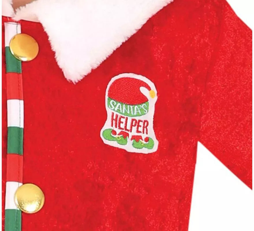 Translation missing: pt-PT.Disfraz de Elfo Ayudante de Santa con gorro para niño