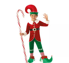 Fato de Elfo Ajudante do Papai Noel Deluxe com chapéu para criança