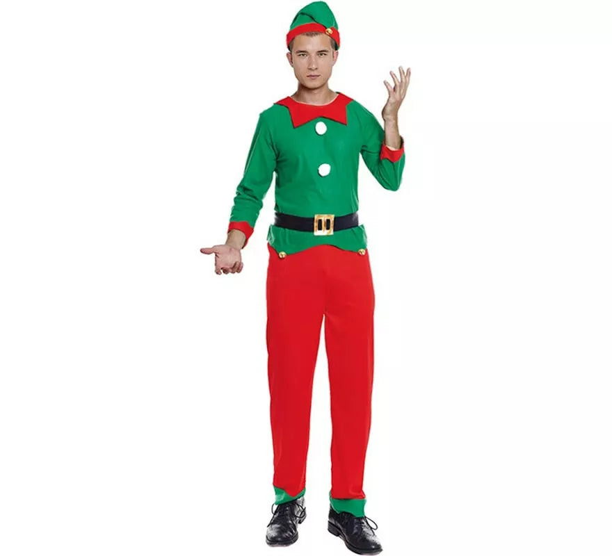 Translation missing: pt-PT.Disfraz de Elfo de Navidad Ayudante de Papá Noel para hombre
