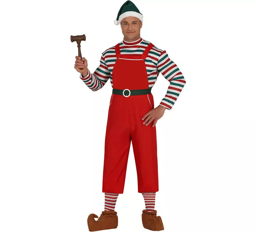 Disfraz de Elfo de Papá Noel para hombre