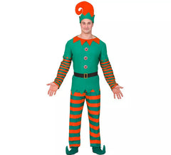 Fantasia de elfo laranja e verde para homens