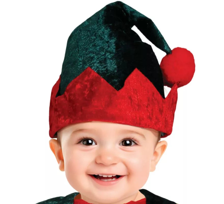 Disfraz de Elfo Navideño verde oscuro para bebé