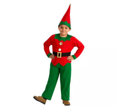 Fato de Elfo vermelho e verde para menino