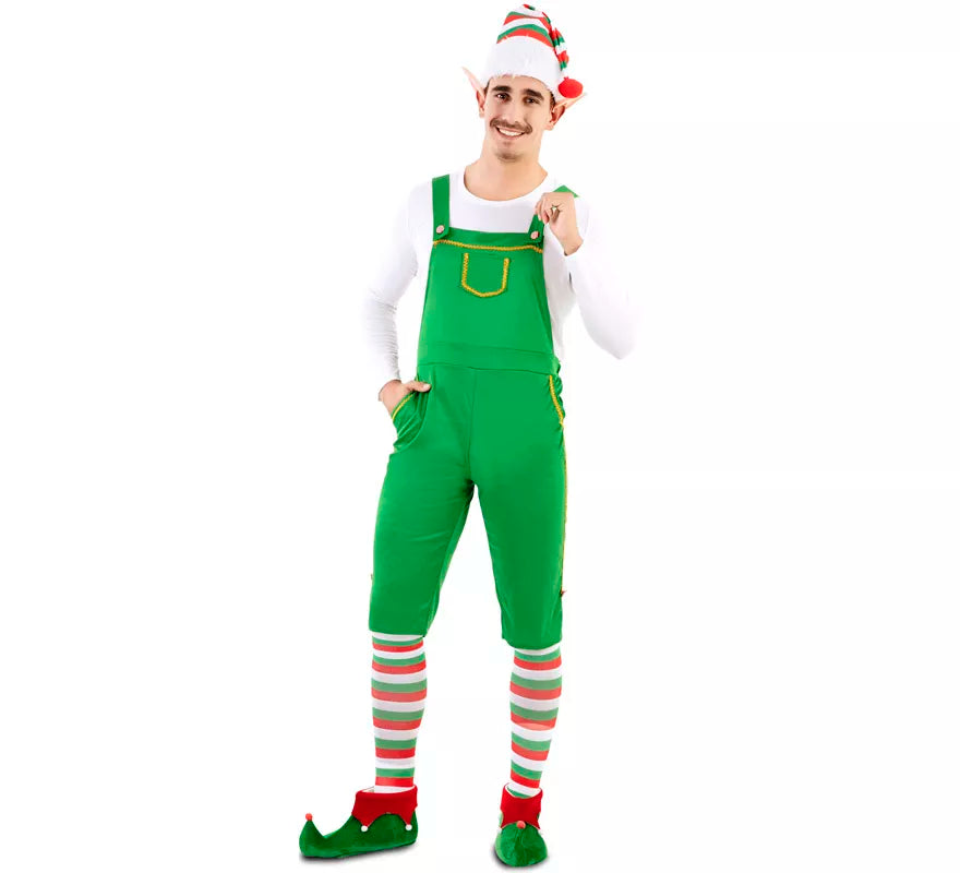 Translation missing: pt-PT.Disfraz de Elfo Verde con gorro para hombre