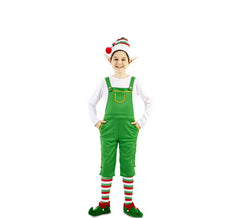 Fato de duende verde com gorro para criança