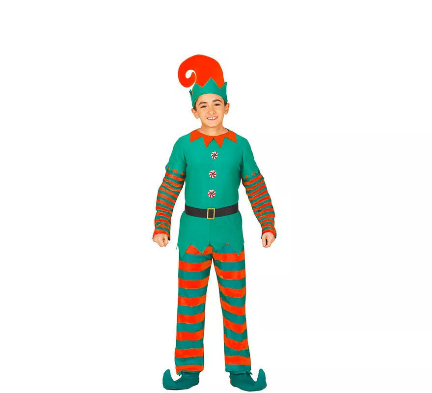 Translation missing: pt-PT.Disfraz de Elfo Verde y Naranja para niño