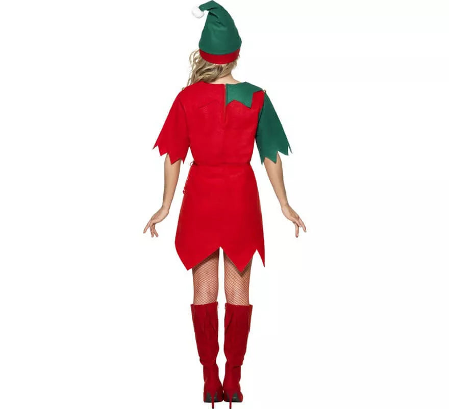 Translation missing: pt-PT.Disfraz de Elfo Verde y Rojo de Mujer para Navidad