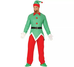 Fato de Elfo verde e vermelho para homem