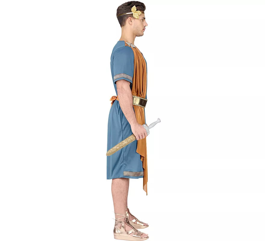 Translation missing: pt-PT.Disfraz de Emperador Romano Azul para hombre