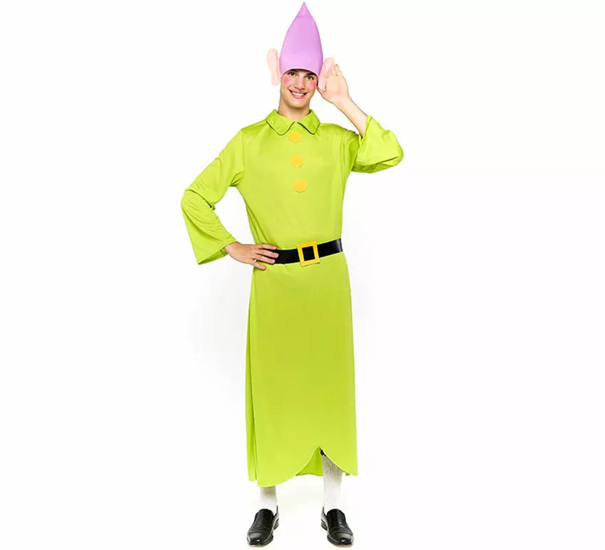 Translation missing: pt-PT.Disfraz de Enanito Blancanieves verde para hombre