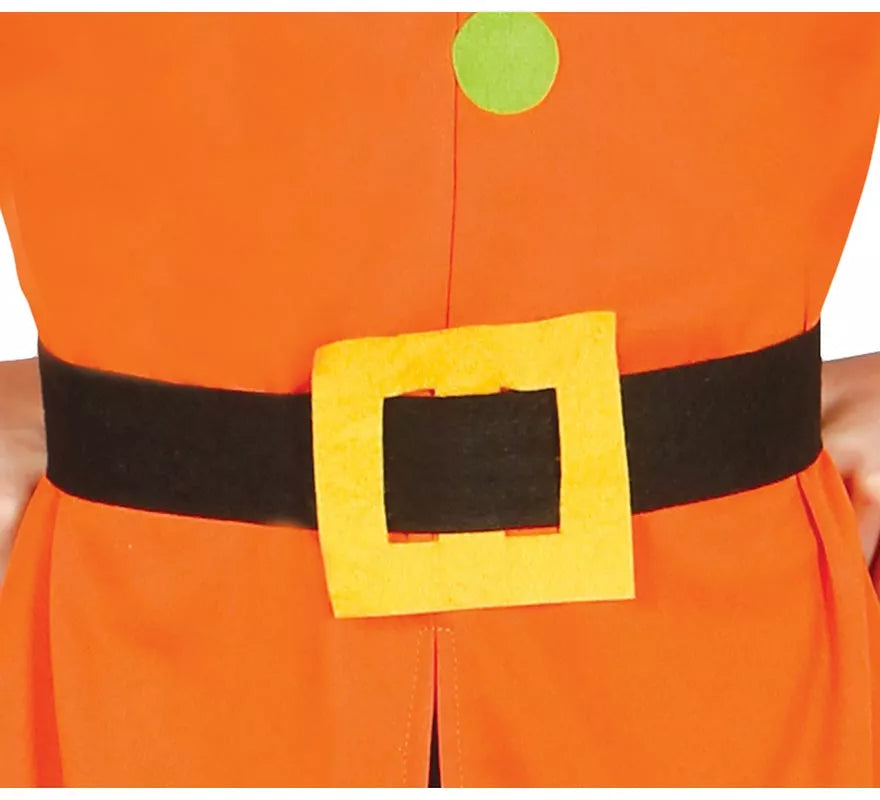 Translation missing: pt-PT.Disfraz de Enanito de Cuento naranja y verde para niños
