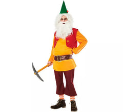 Fato de anão da floresta laranja para homens