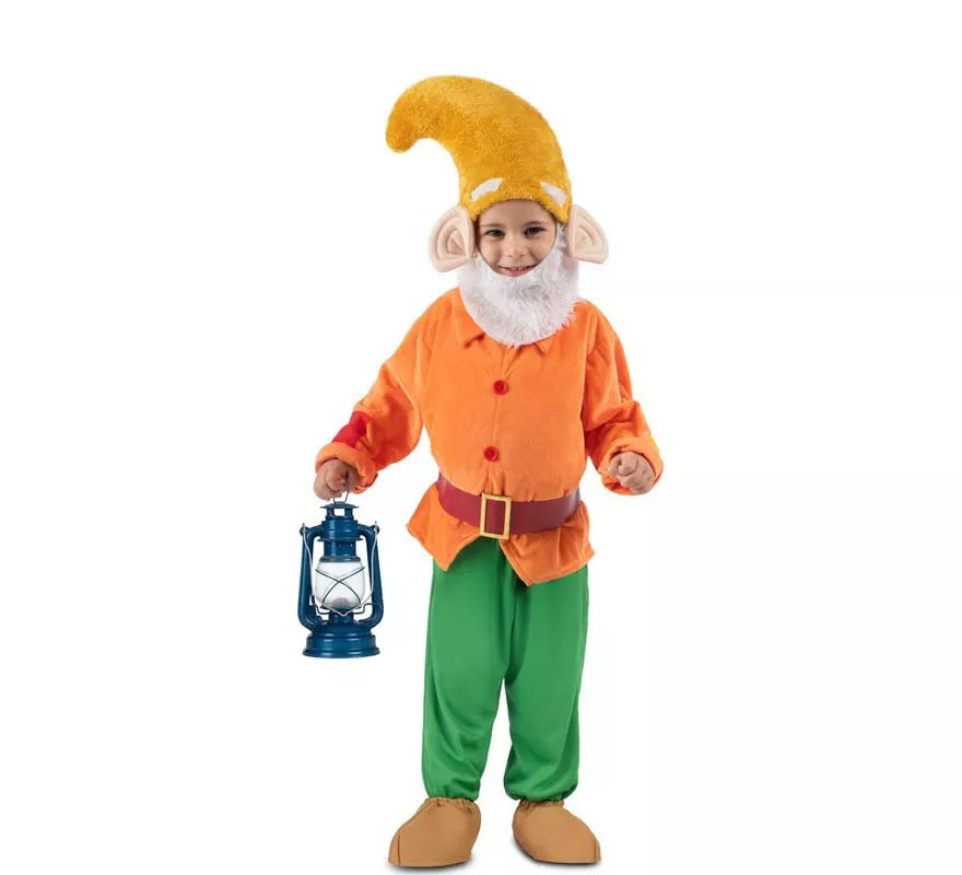 Translation missing: pt-PT.Disfraz de Enanito naranja con gorro para niño