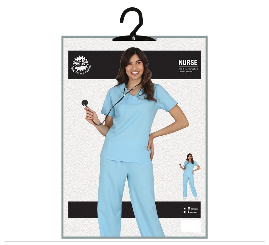 Translation missing: pt-PT.Disfraz de Enfermera Azul para Mujer