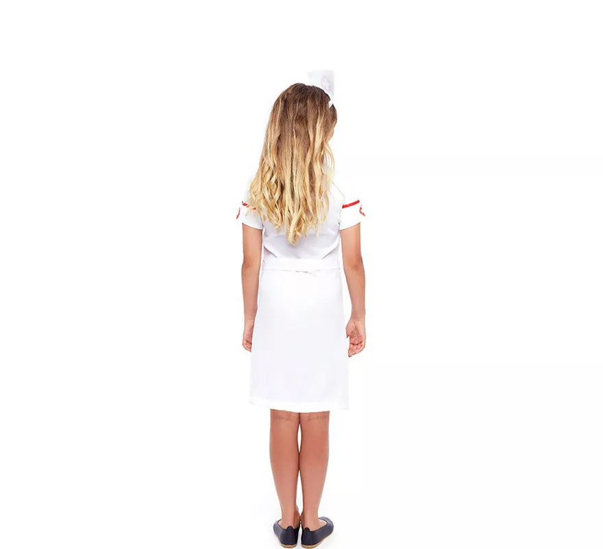 Translation missing: pt-PT.Disfraz de Enfermera en Vestido Blanco para niña