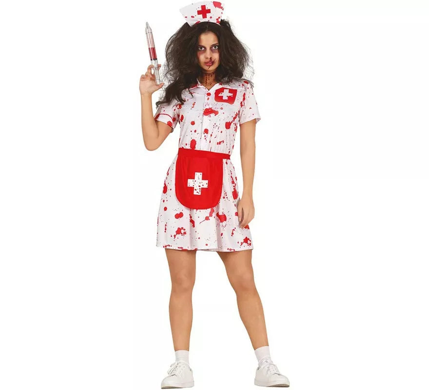 Translation missing: pt-PT.Disfraz de Enfermera Zombie blanco para mujer