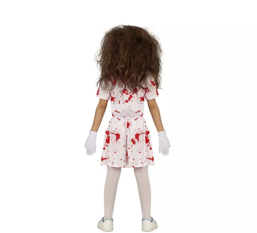 Translation missing: pt-PT.Disfraz de Enfermera Zombie blanco para niña