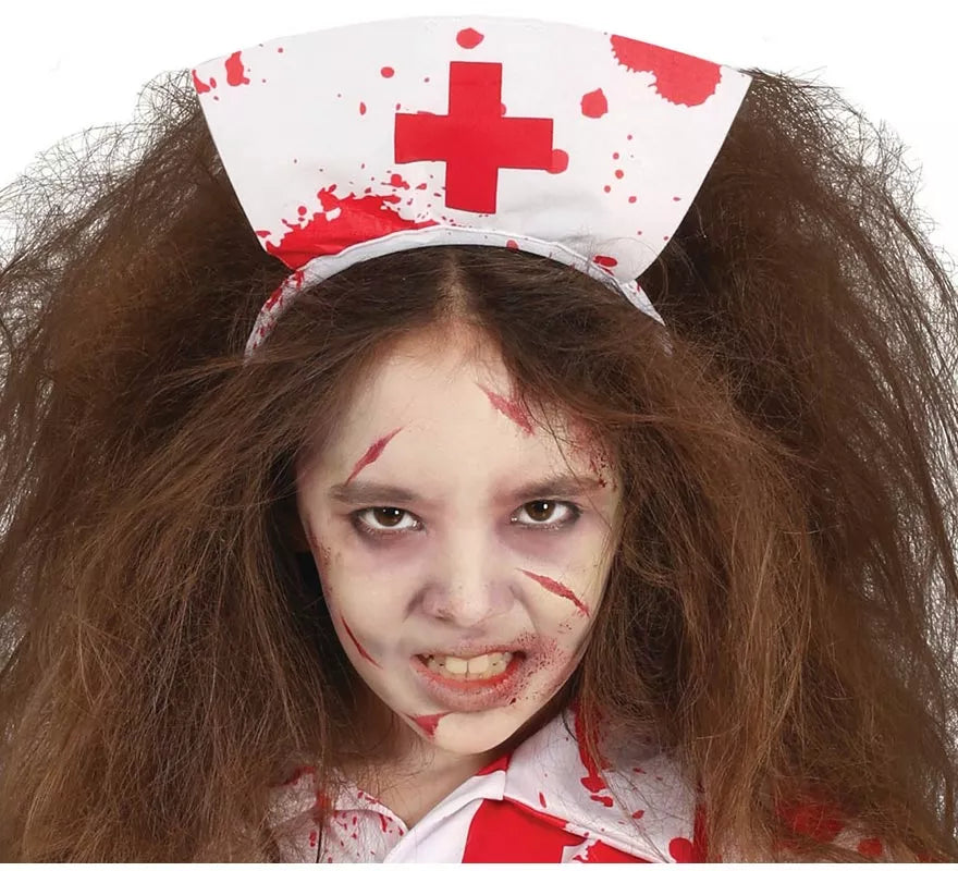 Translation missing: pt-PT.Disfraz de Enfermera Zombie blanco para niña