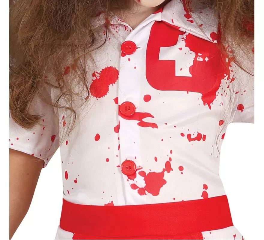Translation missing: pt-PT.Disfraz de Enfermera Zombie blanco para niña
