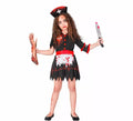 Disfraz de Enfermera Zombie negro para niña