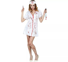 Fato de enfermeira zumbi para mulheres