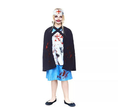 Fato de enfermeira zumbi para menina