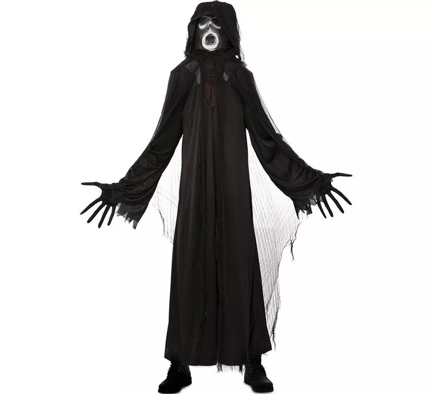 Translation missing: pt-PT.Disfraz de Espectro de la Muerte con túnica negra para hombre