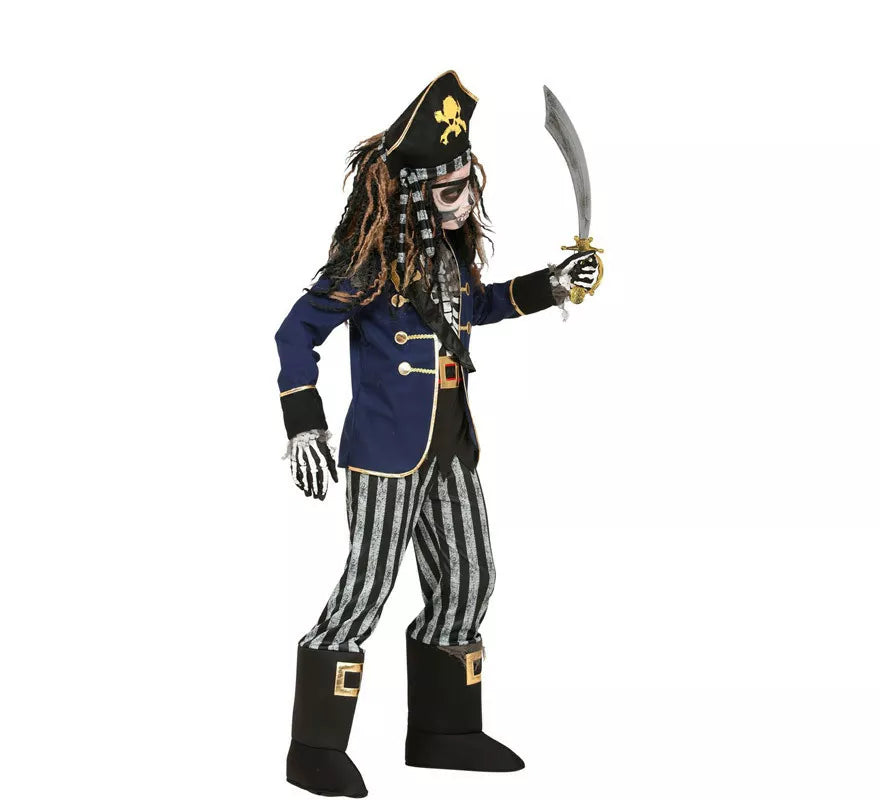 Translation missing: pt-PT.Disfraz de Esqueleto Capitán Pirata para niños