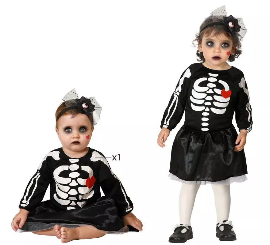 Translation missing: pt-PT.Disfraz de Esqueleto Corazón para niña y bebé