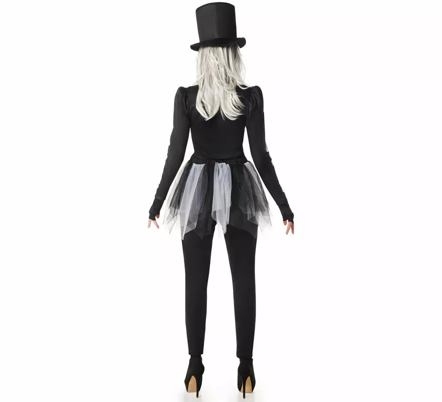 Translation missing: pt-PT.Disfraz de Esqueleto Elegante con Sombrero para mujer