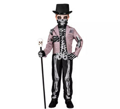 Fato elegante de esqueleto para meninos