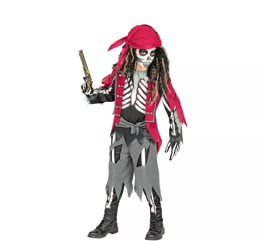 Translation missing: pt-PT.Disfraz de Esqueleto Grumete Pirata para niños