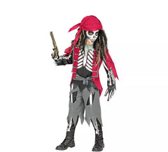 Fato de Cabine de Esqueleto Pirata para Meninos