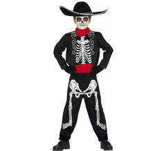 Fato de esqueleto Mariachi para criança