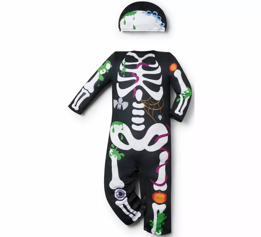 Disfraz de Esqueleto multicolor para bebé