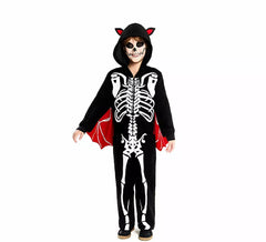 Fato de morcego esqueleto para meninos