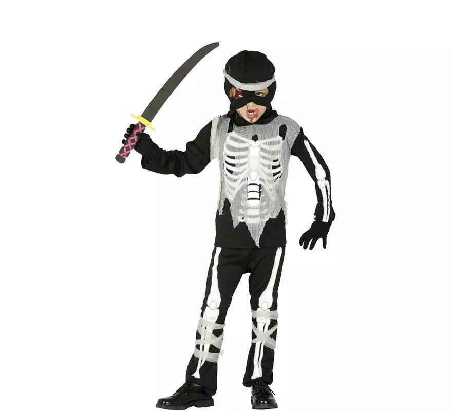 Translation missing: pt-PT.Disfraz de Esqueleto Ninja para niño