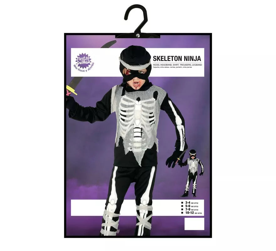Translation missing: pt-PT.Disfraz de Esqueleto Ninja para niño
