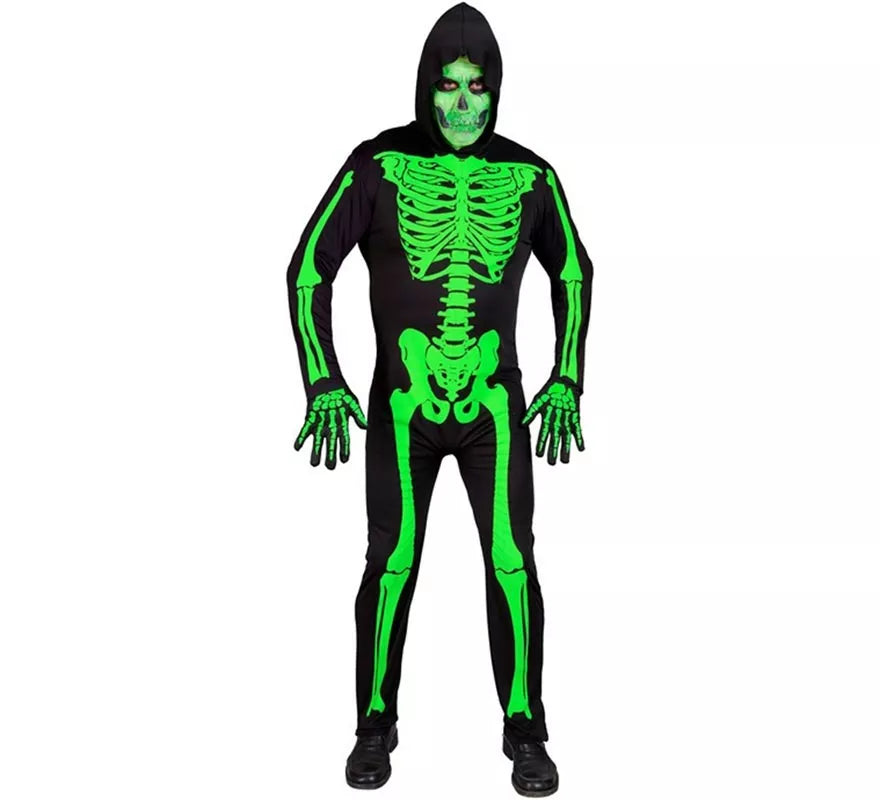 Translation missing: pt-PT.Disfraz de Esqueleto verde para hombre