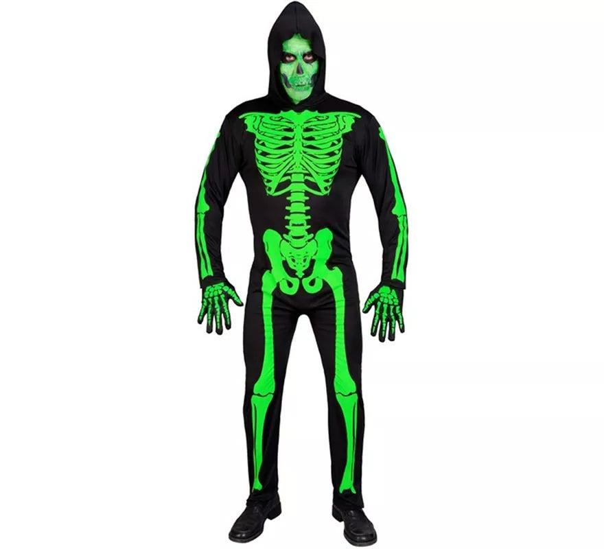 Translation missing: pt-PT.Disfraz de Esqueleto verde para hombre