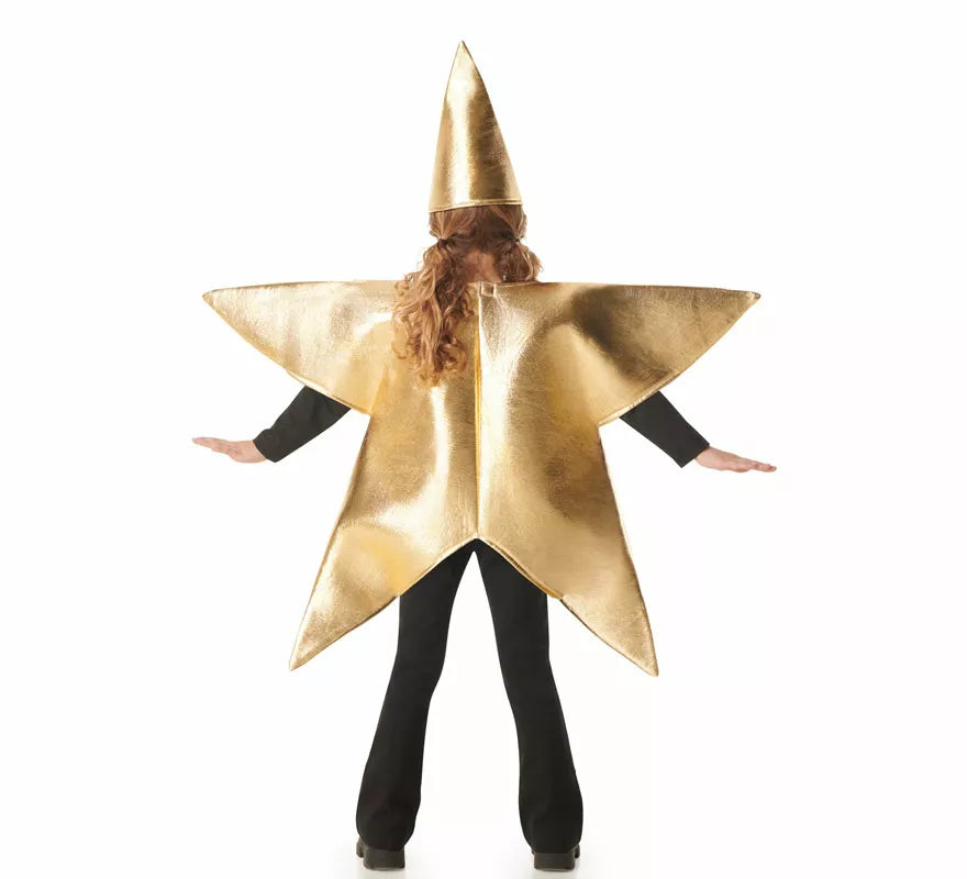Translation missing: pt-PT.Disfraz de Estrella de Navidad dorada para niños