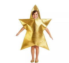 Fato de estrela de Natal para menina de 5 a 7 anos