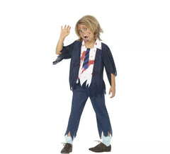 Fato de estudante zumbi para meninos